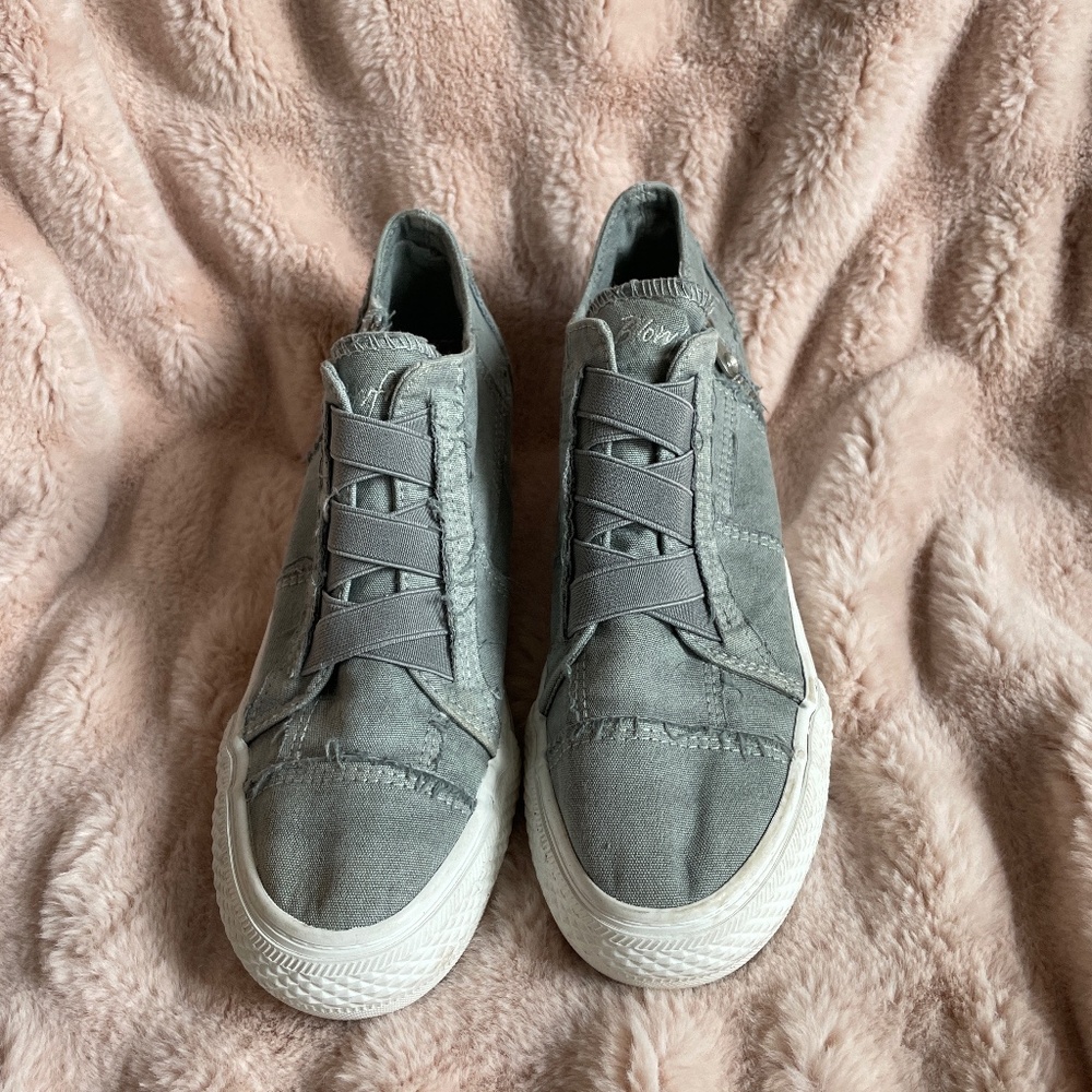 Blowfish light blue denim hightop sneakers